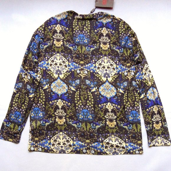NWT$620 ETRO Artemis Jersey Sweater Black Ornamental-print V-neck jumper 46 / 10 - Picture 12 of 15